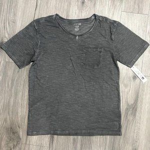 Joes Short Sleeve Tee V-neck Boy Kid Gray Casual Washed Lounge Top Large 14 16